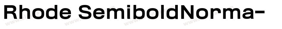 Rhode SemiboldNorma字体转换
